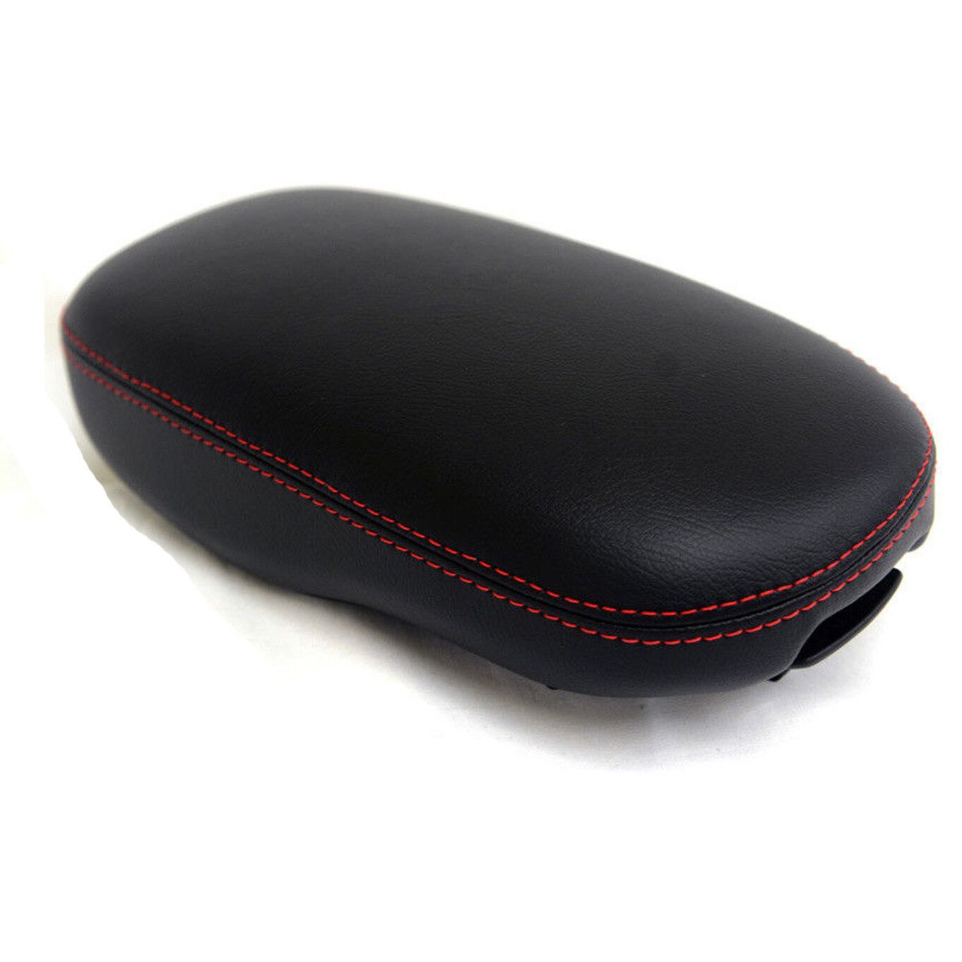 Center Console Armrest Leather Synthetic Cover For Kia 2014-2019 Soul Red Stitch