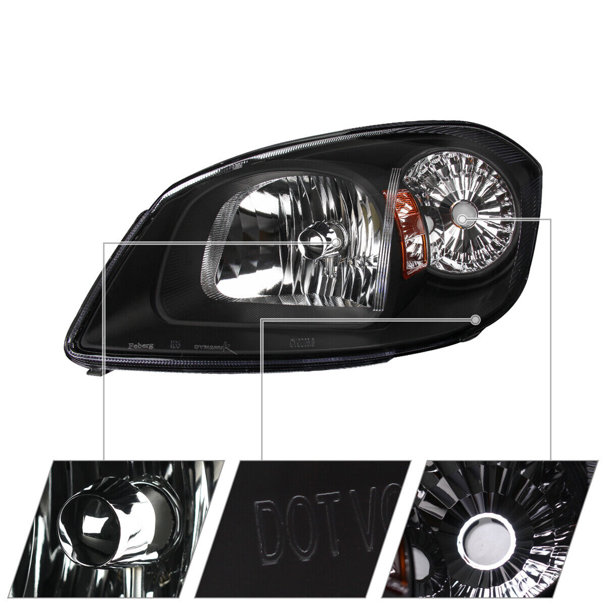 Black Headlights Lamp