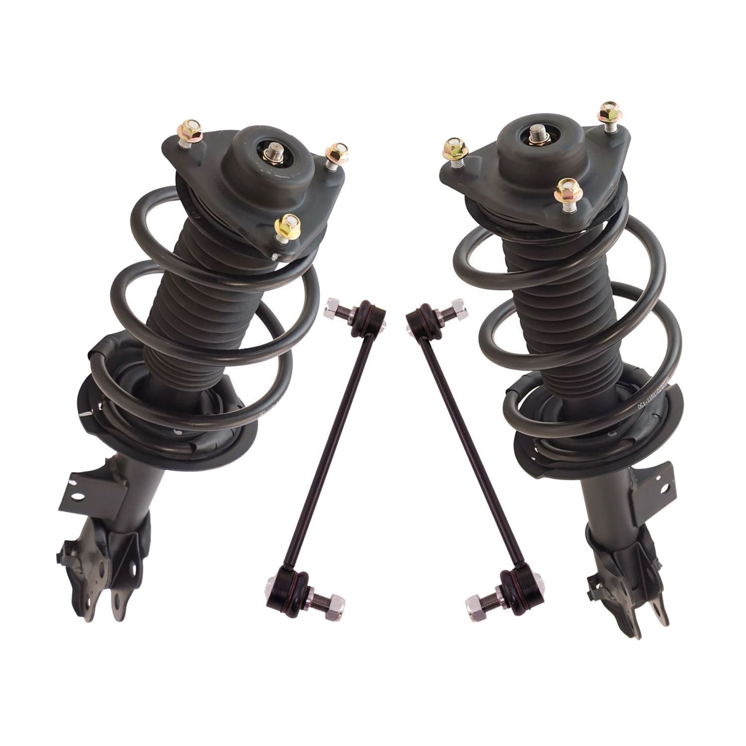 Front Complete Quick Loaded Strut Spring Assembly Sway Bar Kit Set 4pc