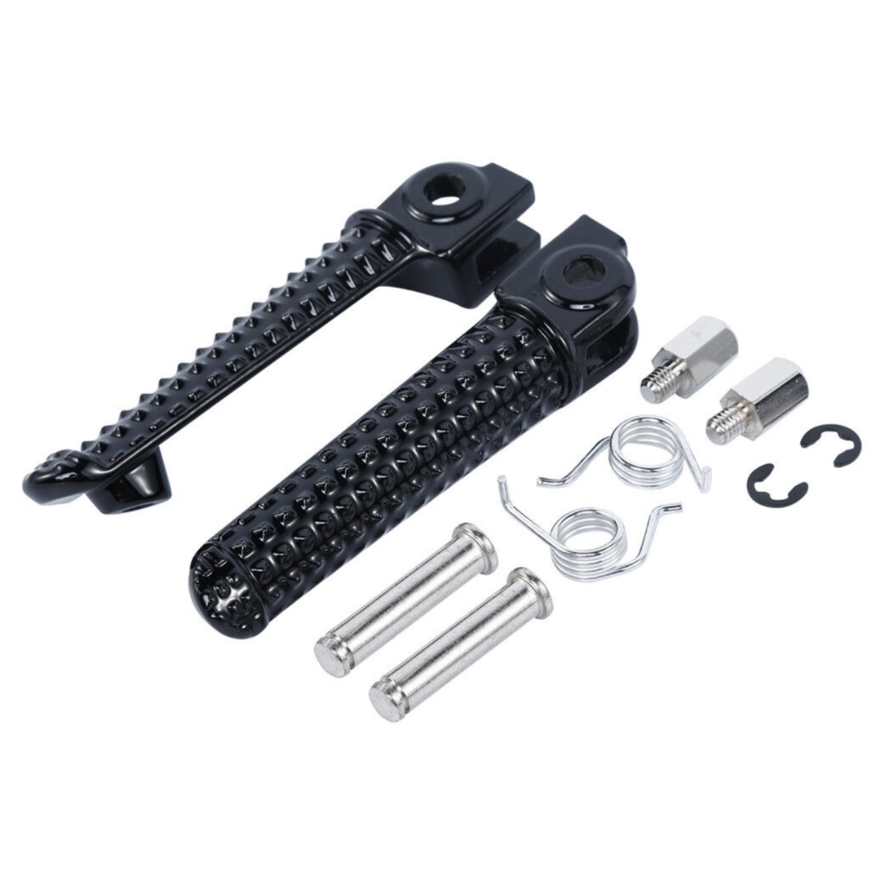 2 Sets Of - Long Black Front Footrests Foot Pegs For YZF R1 YZF R6 YZF R6S YZF R6 R6S