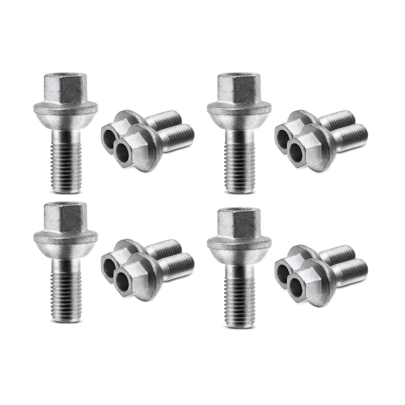 12 PCS - M12-1.5 Front Or Rear Wheel Lug Bolts For Benz Smart W451 Fortwo 2008-2016