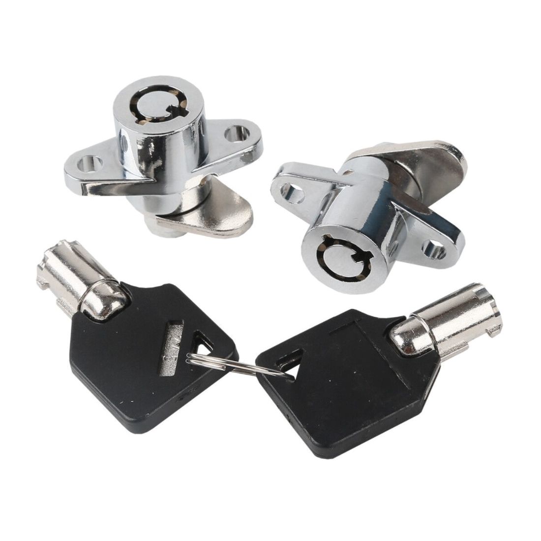 2x Black Hard Saddle Bag Saddlebag Lock Set For 1993-2013 Harley-Davidson Models