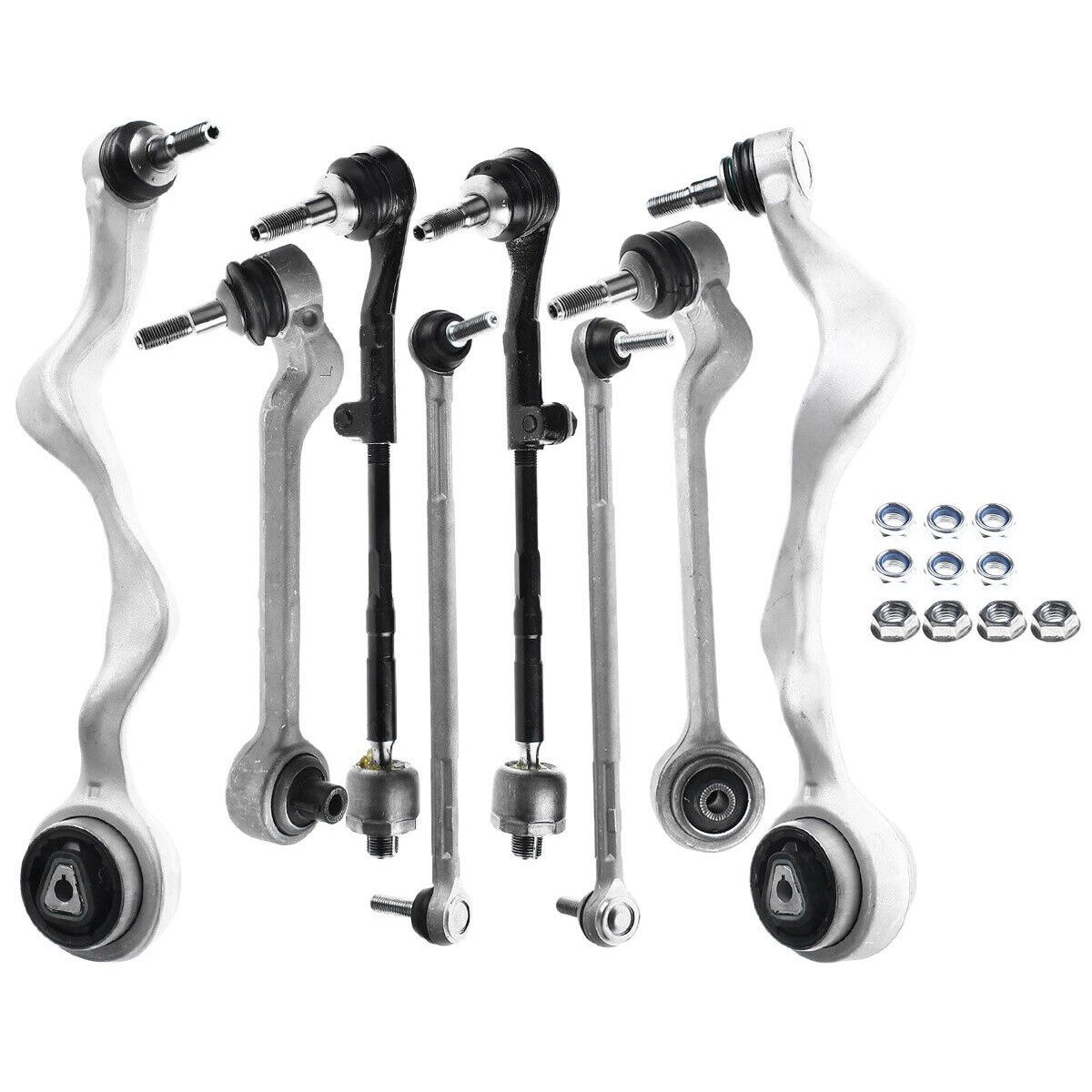8Pcs Front Lower Control Arm Bar Tie Rod End For 06-15 128 135 325 328 330 335