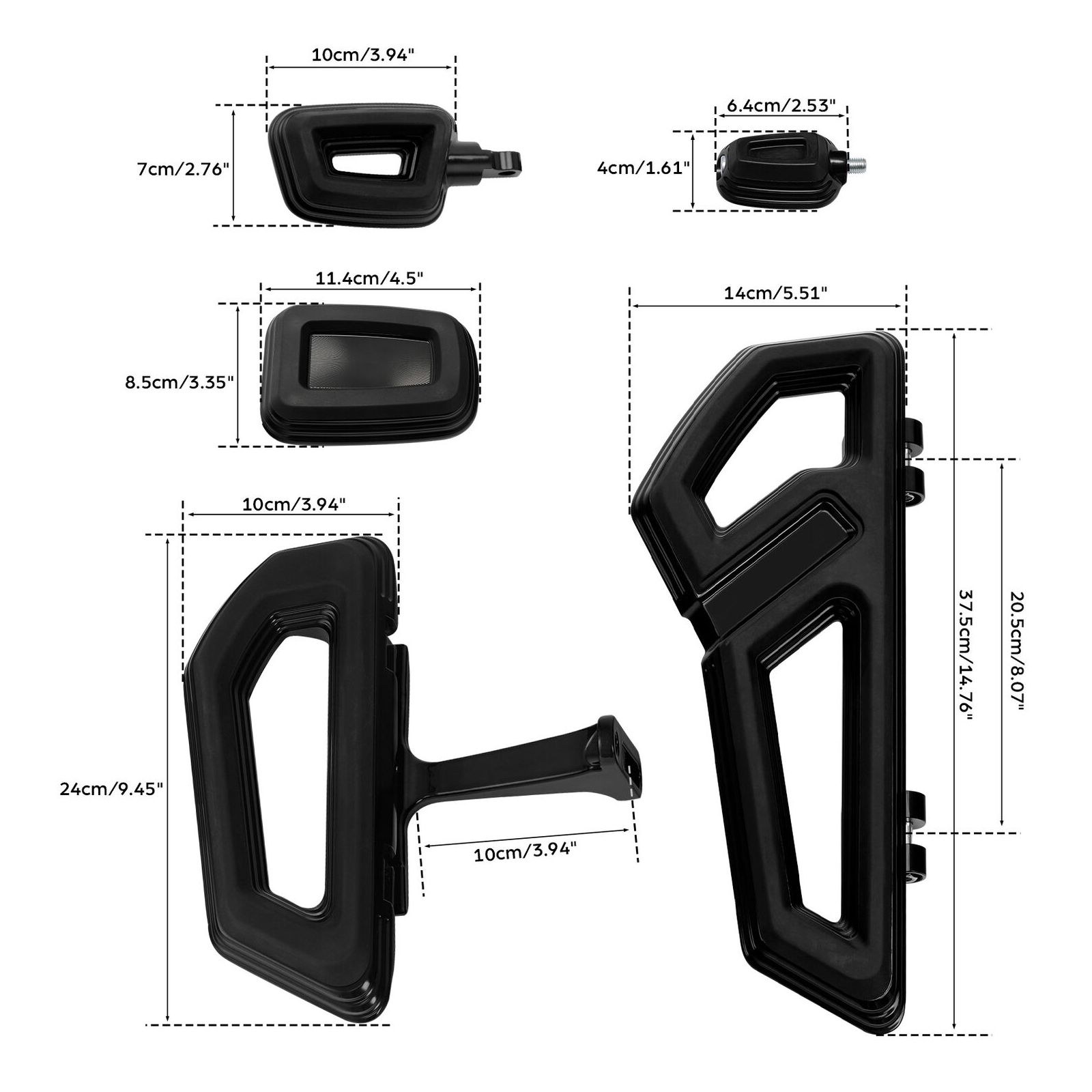 Driver Passenger Floorboards Footpegs Brake Pedal For 1994-2022 Road King Glide