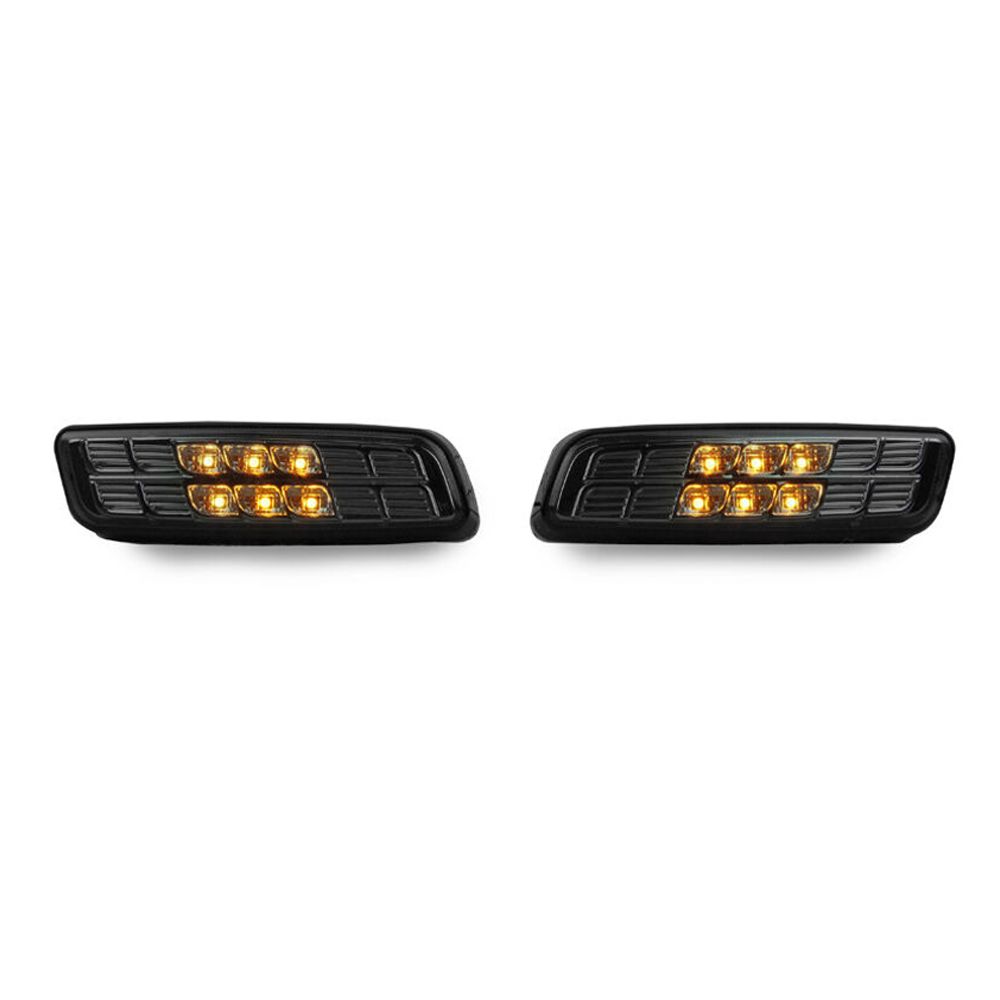For Lexus 1998-2004 GS300 Base Sedan Smoke Lens Amber Led Bumper Side Markers