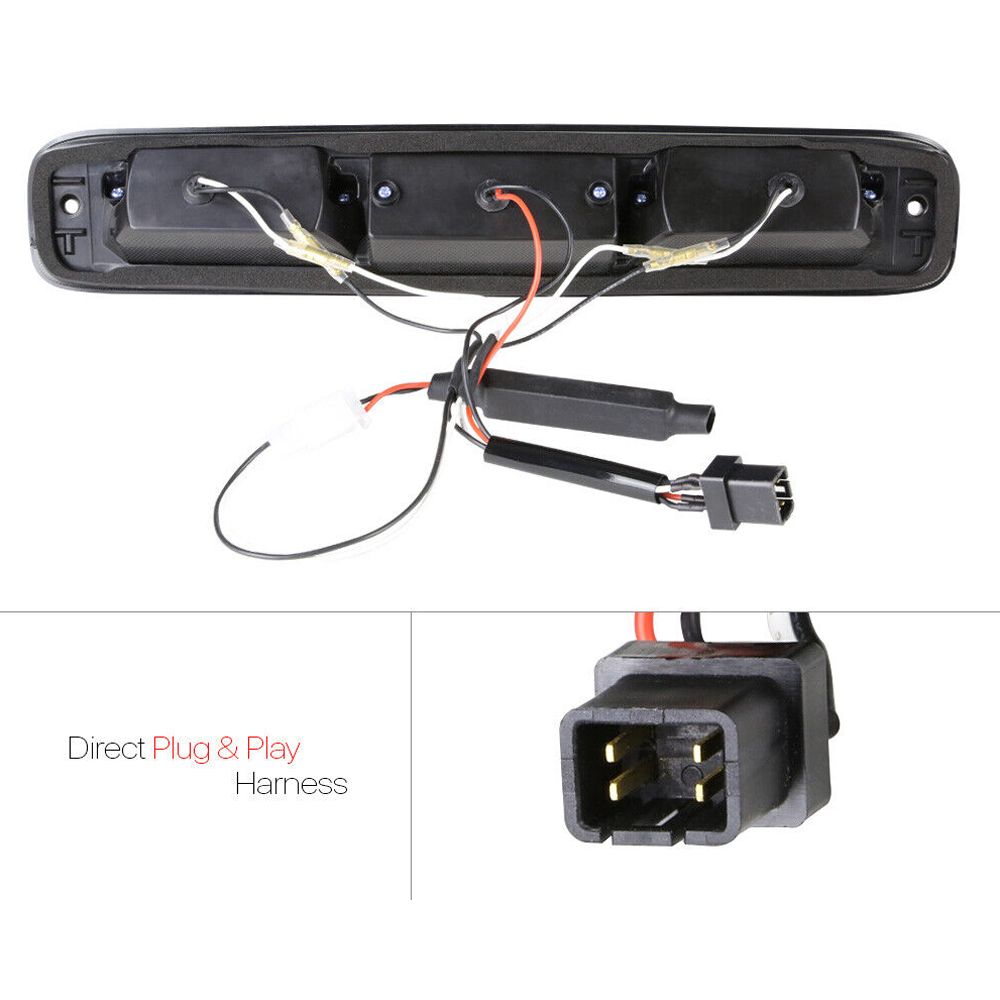 Fits 1999-2007 Silverado/Sierra [Chrome/Smoke] LED Third 3rd Brake+ Light