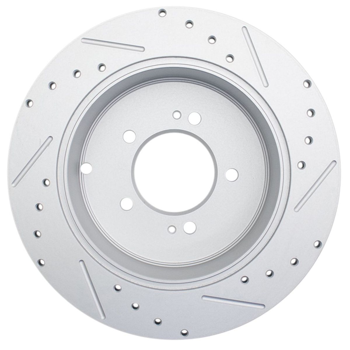For 2009-2015 Lancer Performance Brake Rotor Drilled Slotted Rear Coated Pair