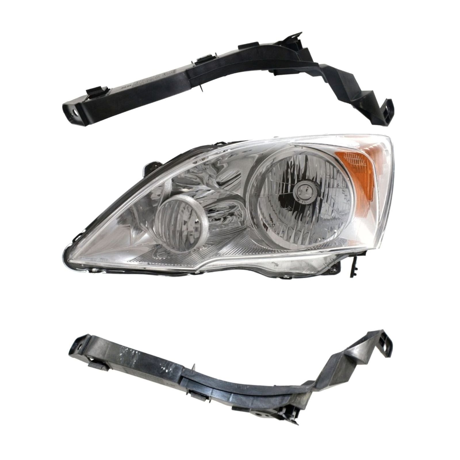Headlight Bracket Set For Honda 2007-2011 CR-V Sport Utility Left & Right 2Pc