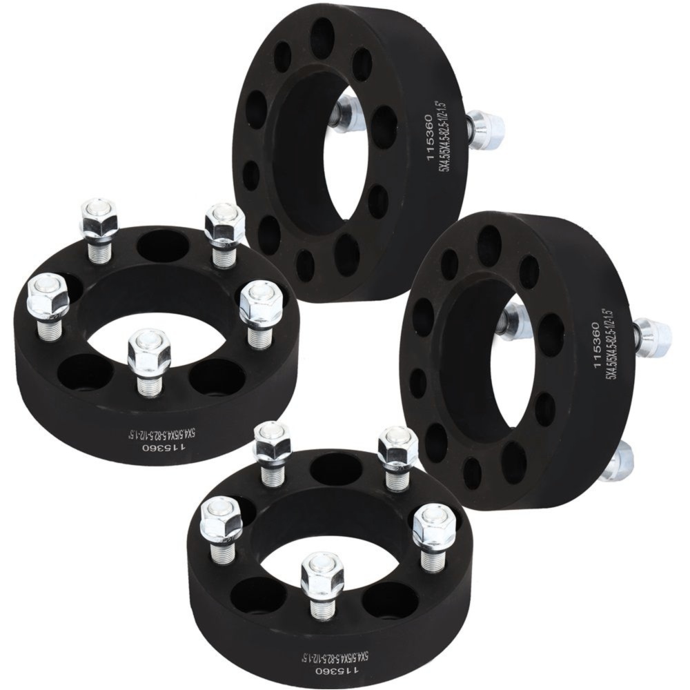 4Pcs 1.5" 5x4.5 5x114.3 Black Wheel Spacers Fits Jeep KK KJ XJ YJ TJ Wrangler MJ