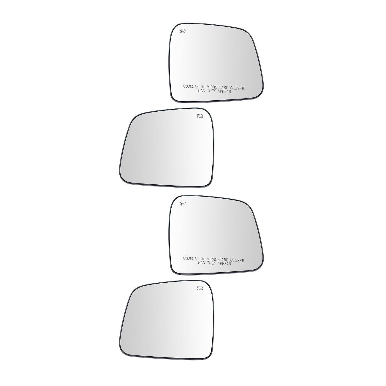 2 Sets Of - Exterior Door Mirror Glass Heated Left/Right For Durango Grand Cherokee