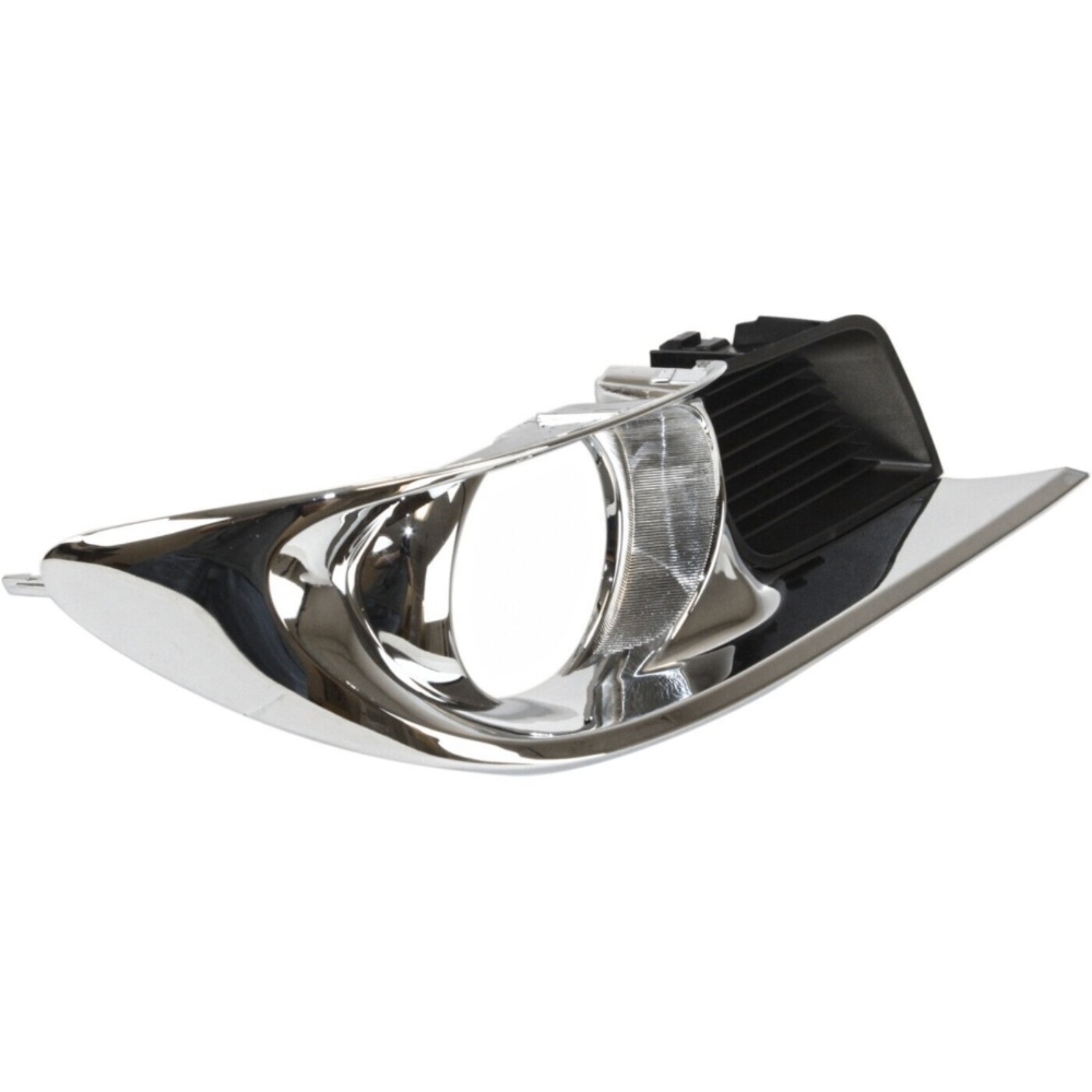 Fog Light Trim Set For Toyota 11-12 Avalon Left & Right Black And Chrome 2Pc