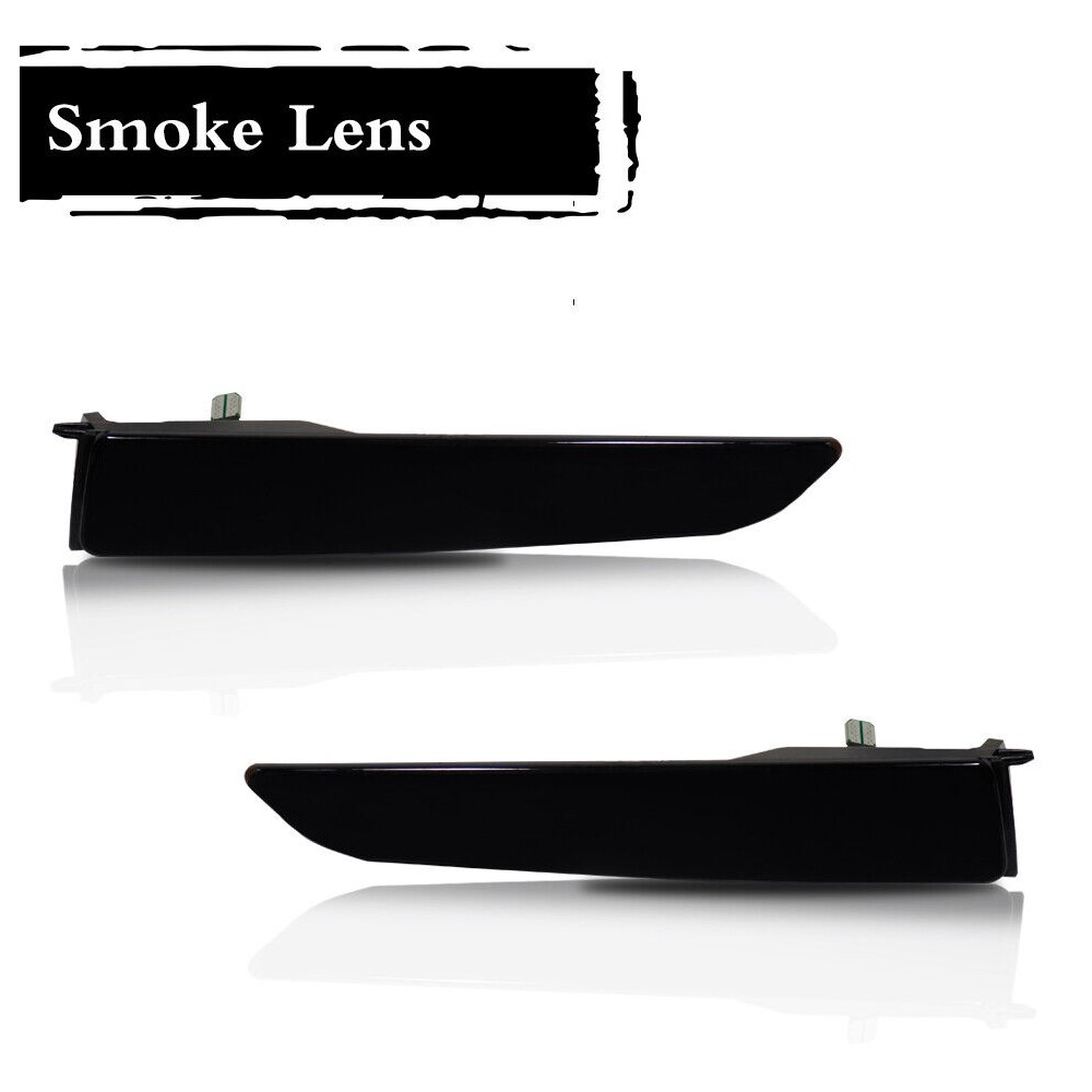 Smoked LED Front Bumper Side Marker Signal Lights