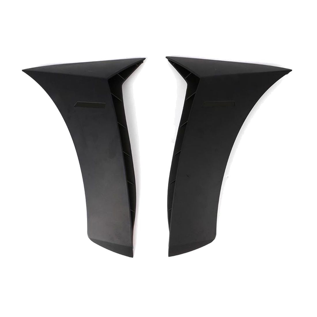 Fits 15-18 Benz W205 C-Class 4DR Sedan Side Fender Vent Trim Matte Black ABS 2PC