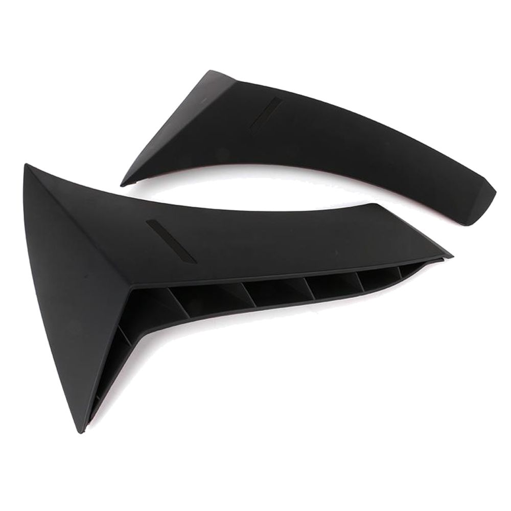 Fits 15-18 Benz W205 C-Class 4DR Sedan Side Fender Vent Trim Matte Black ABS 2PC