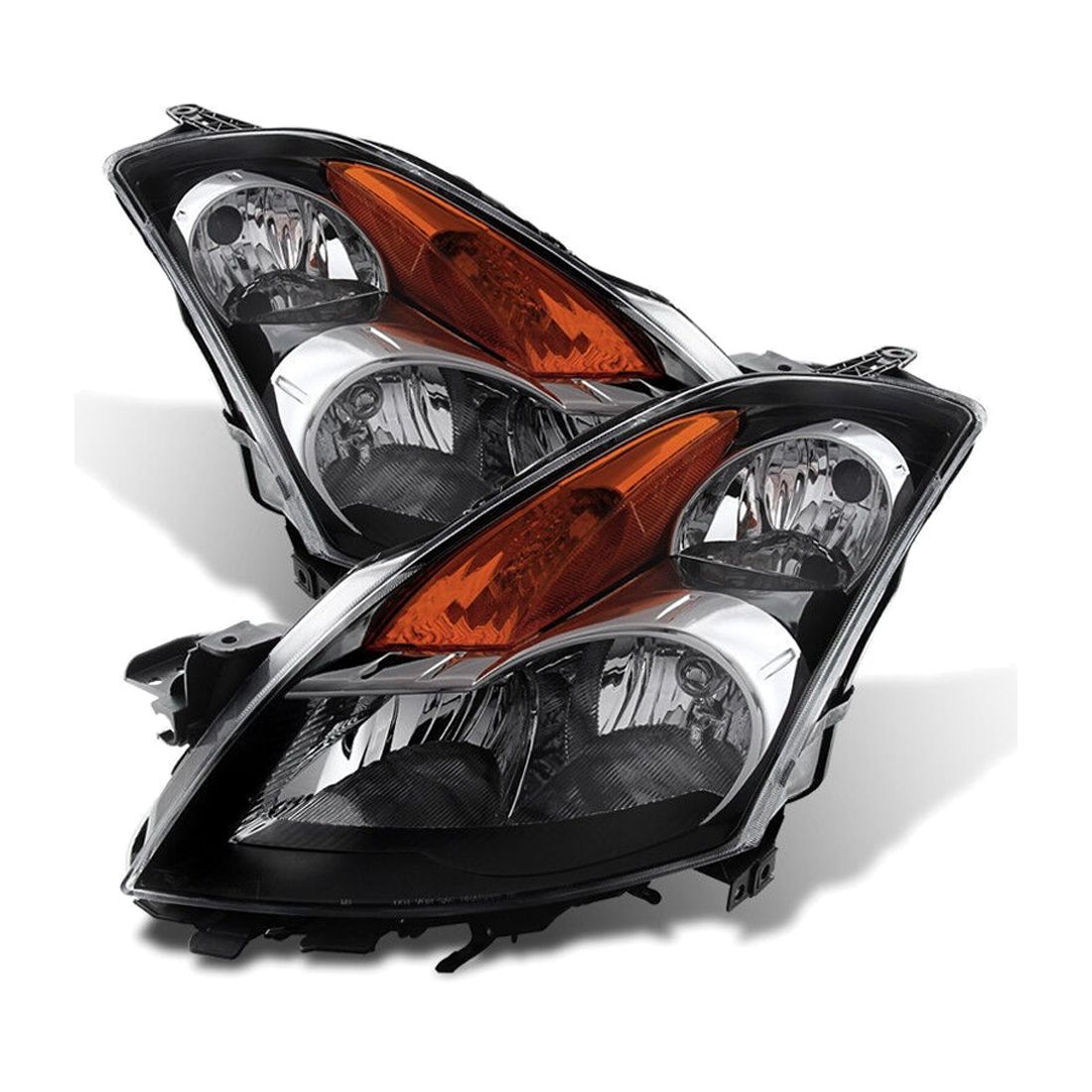 For 07-09 Altima S A86524-F222NASBBHHH Black Bezel Halogen Headlights Headlamps
