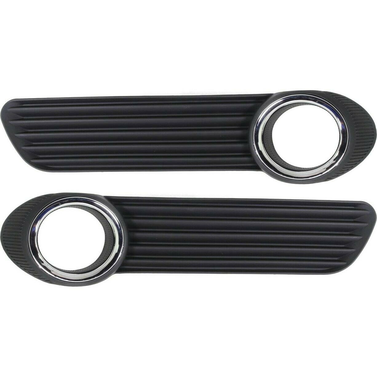 Fog Light Trim Set For Toyota 2008-2010 Avalon Sedan Left And Right Black 2Pc