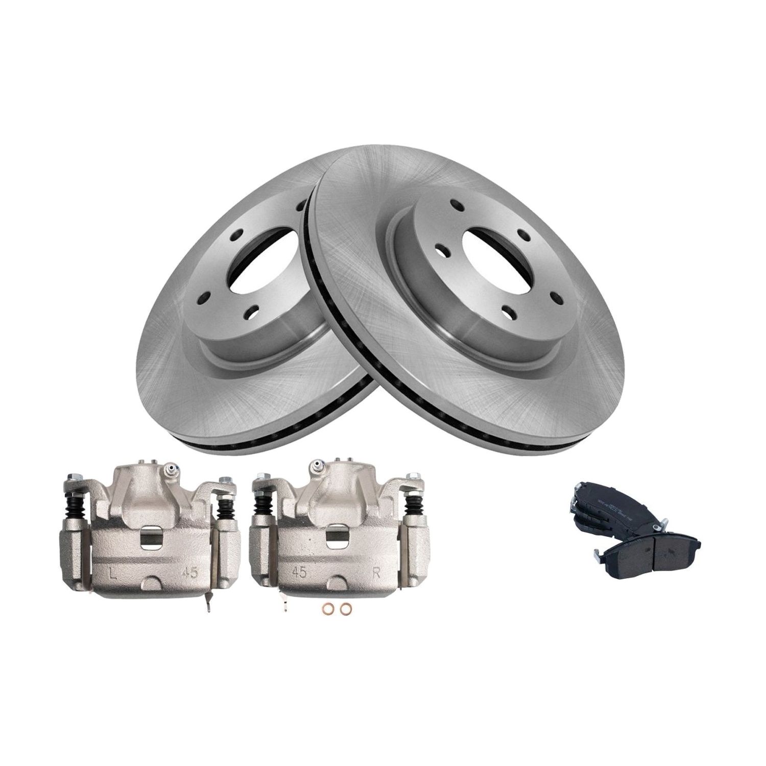 For 2010-2011 Nissan Altima Hybrid Sedan Front Brake Calipers Pads & Rotors