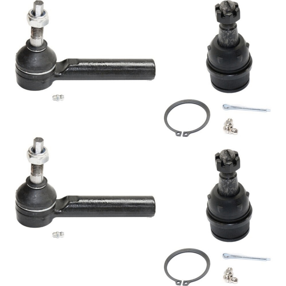 4 Piece Steering & Suspension Kit Lower Ball Joints W/ Outer Tie Rod Ends New
