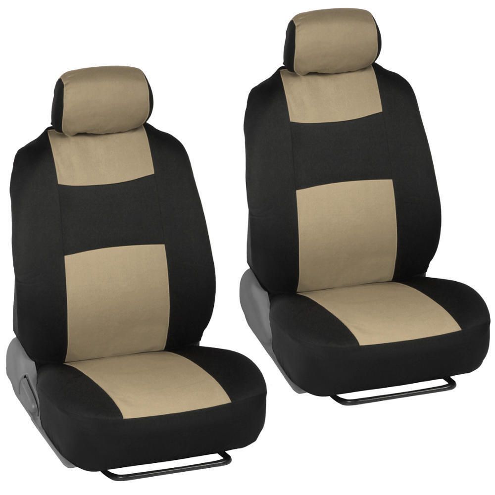 Car Seat Covers For 2011-2015 200 Limited 2 Tone Beige & Black W/Split Bench