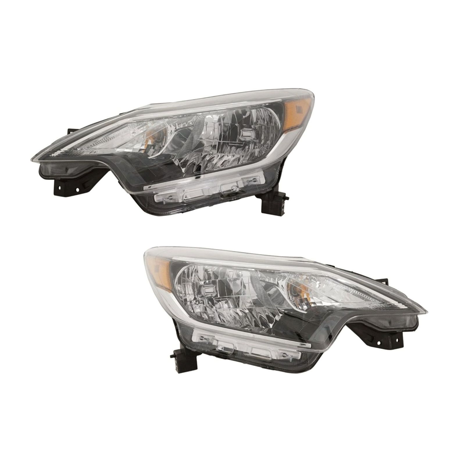 Headlight Set For 17-19 Versa Note Hatchback Driver And Passenger Side Halogen