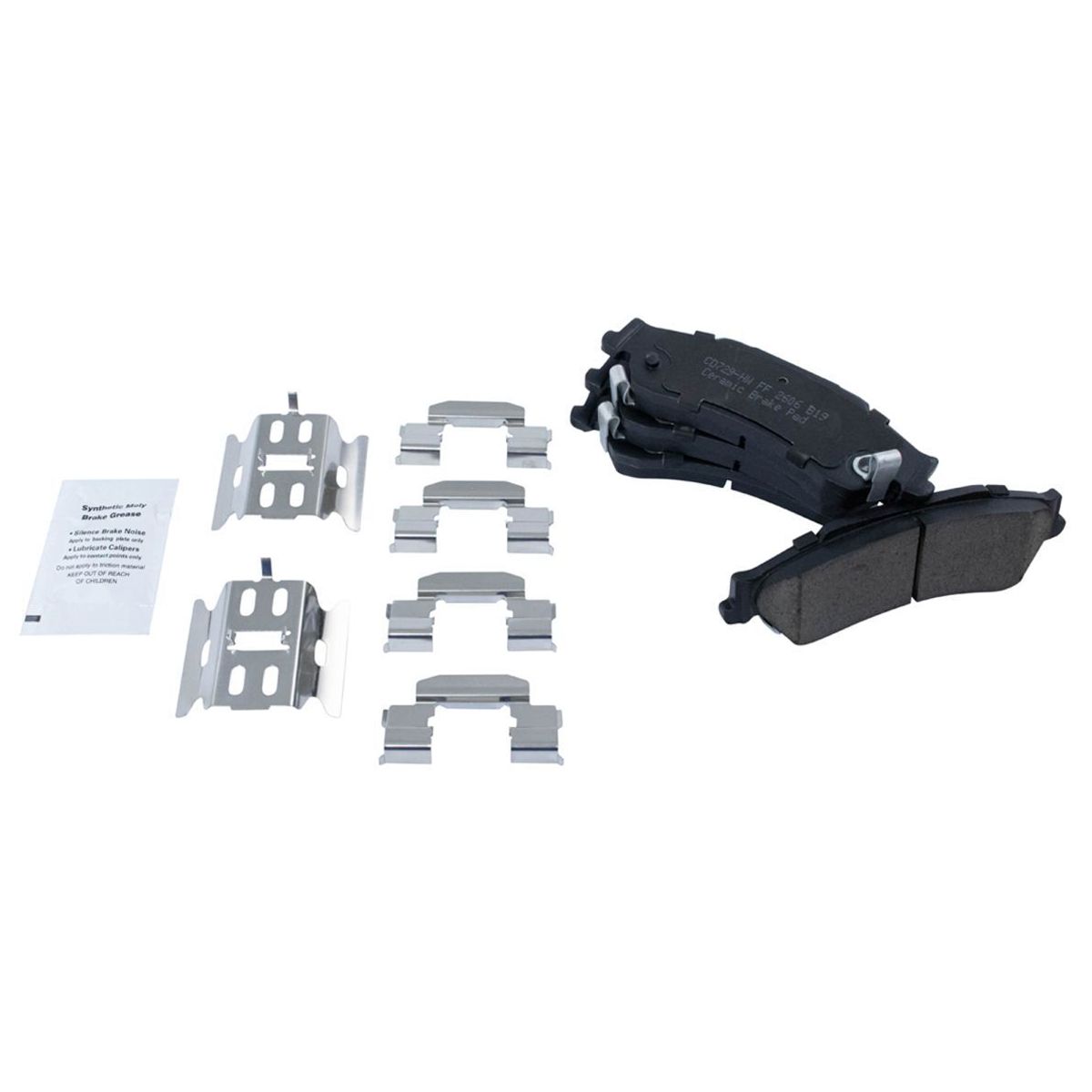 For 99-04 S10 LS Rear Ceramic Brake Pad & Performance Rotor With Parking Shoes