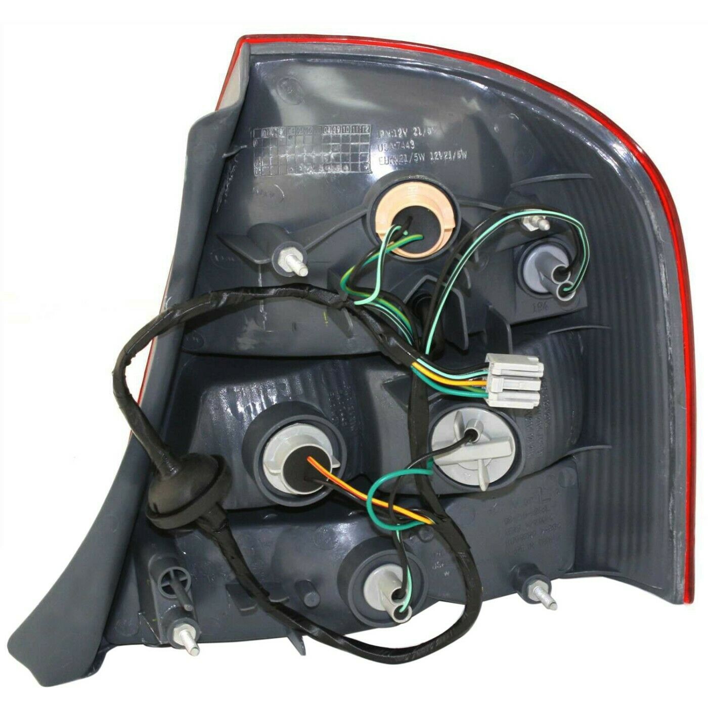 Set Of 2 Tail Light For 1999-2003 Mazda Protege Sedan LX LH & RH W/ Bulb(s)