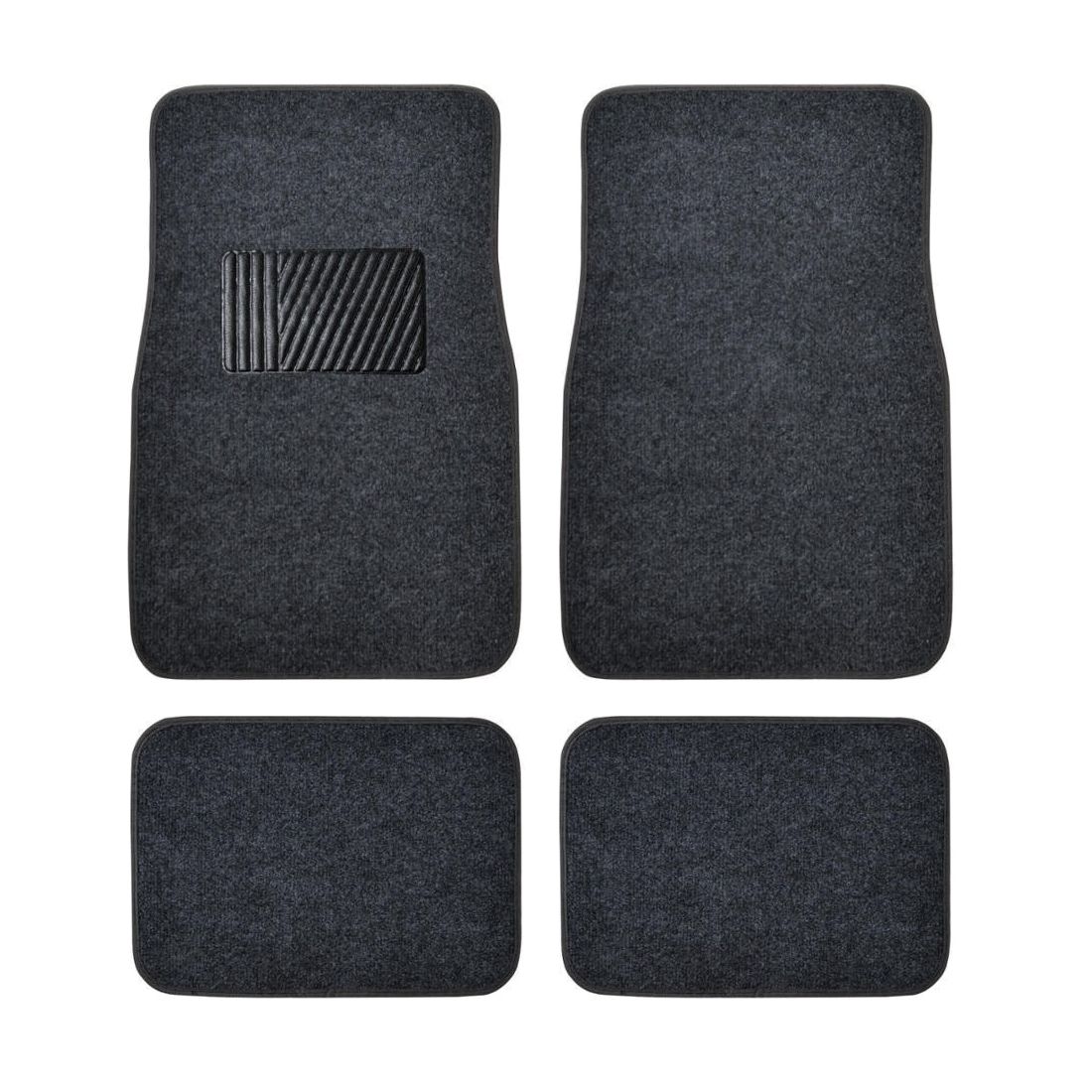 Auto Floor Mats For 2004-2017 Canyon Car SUV Carpet W/Heelpad 4PC-Dark Gray