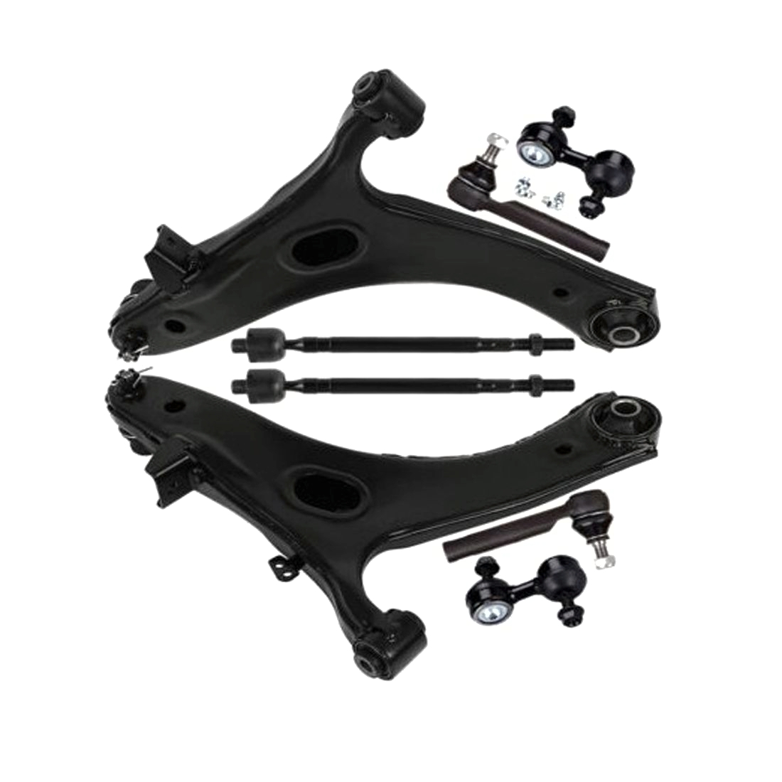 8pc For 2009-2013 Subaru Forester Front Lower Control Arm Ball Joint Tie Rod End