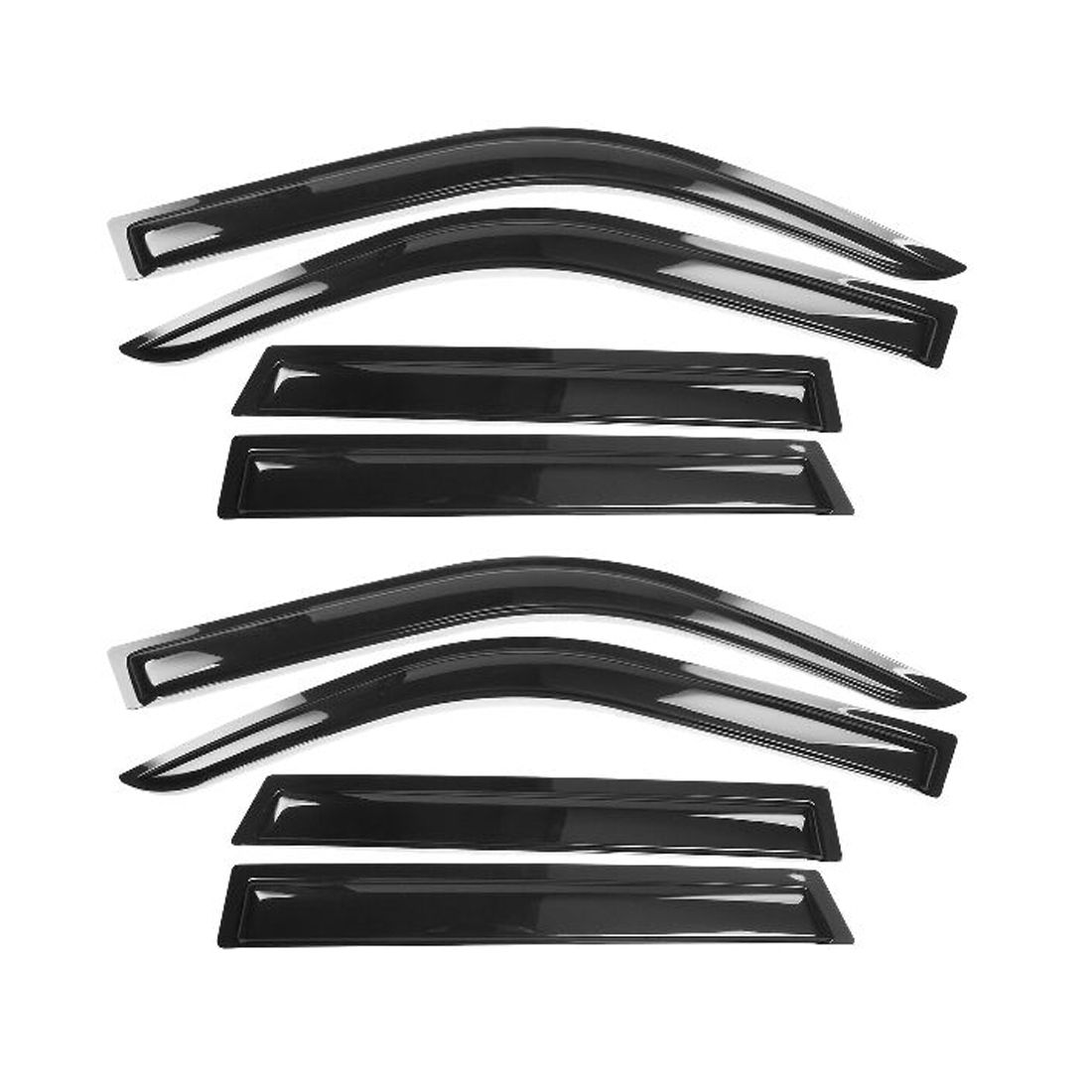 2 Sets Of - Fits 21-23 Ford Bronco Sport Acrylic Slim Window Visors Sun Rain Guards