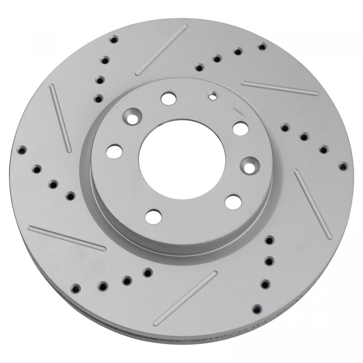 Performance Front Drilled Slotted Coated Brake Rotor Set For 2007-2012 CX-7