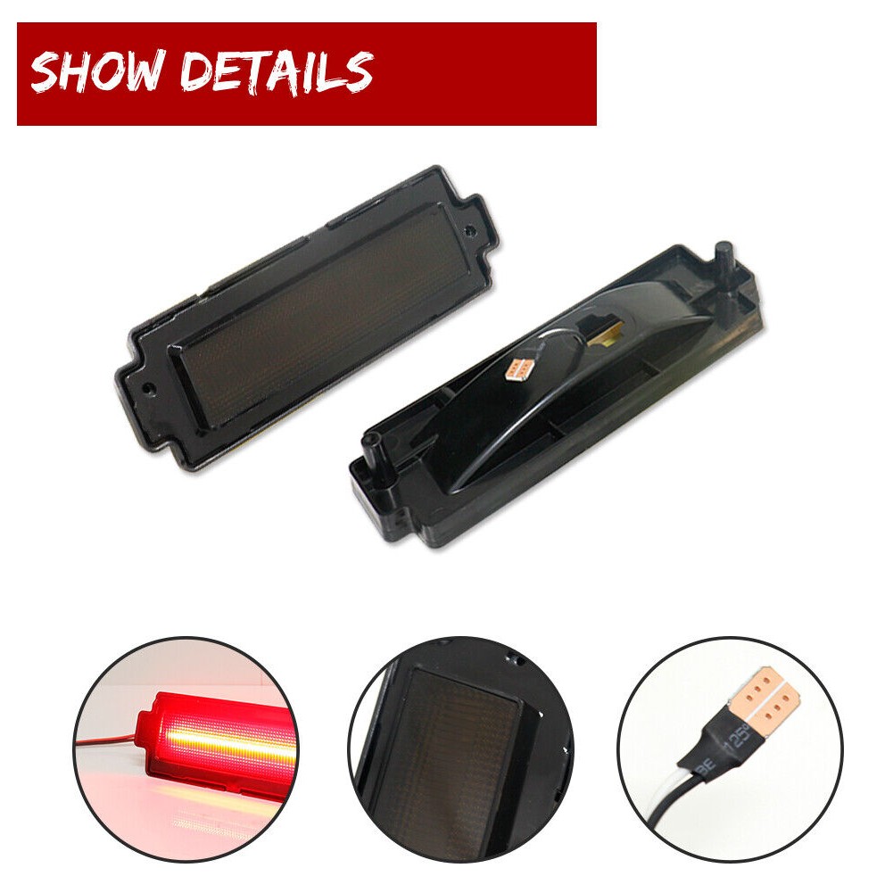Smoked Red LED Rear Bumper Side Marker Lights