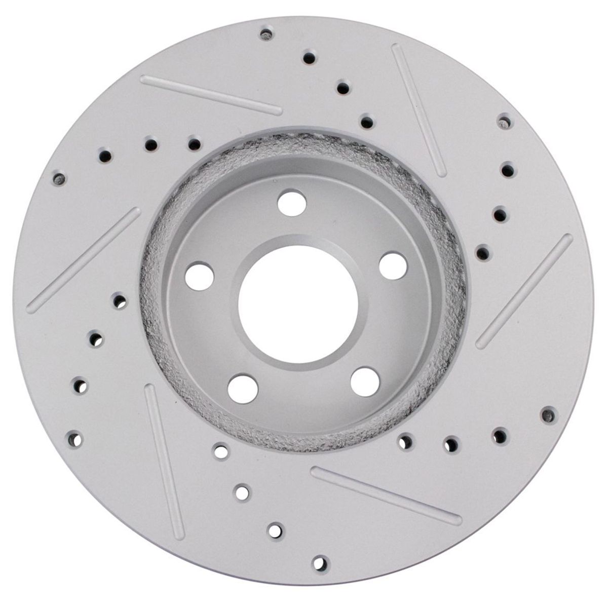 Drilled & Slotted Front Coated Brake Rotor For Chevy