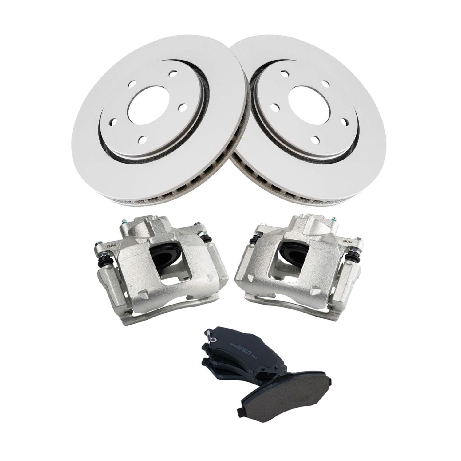 For 11 Journey Mainstreet Front Ceramic Brake Pad Coated Rotor & Caliper Kit