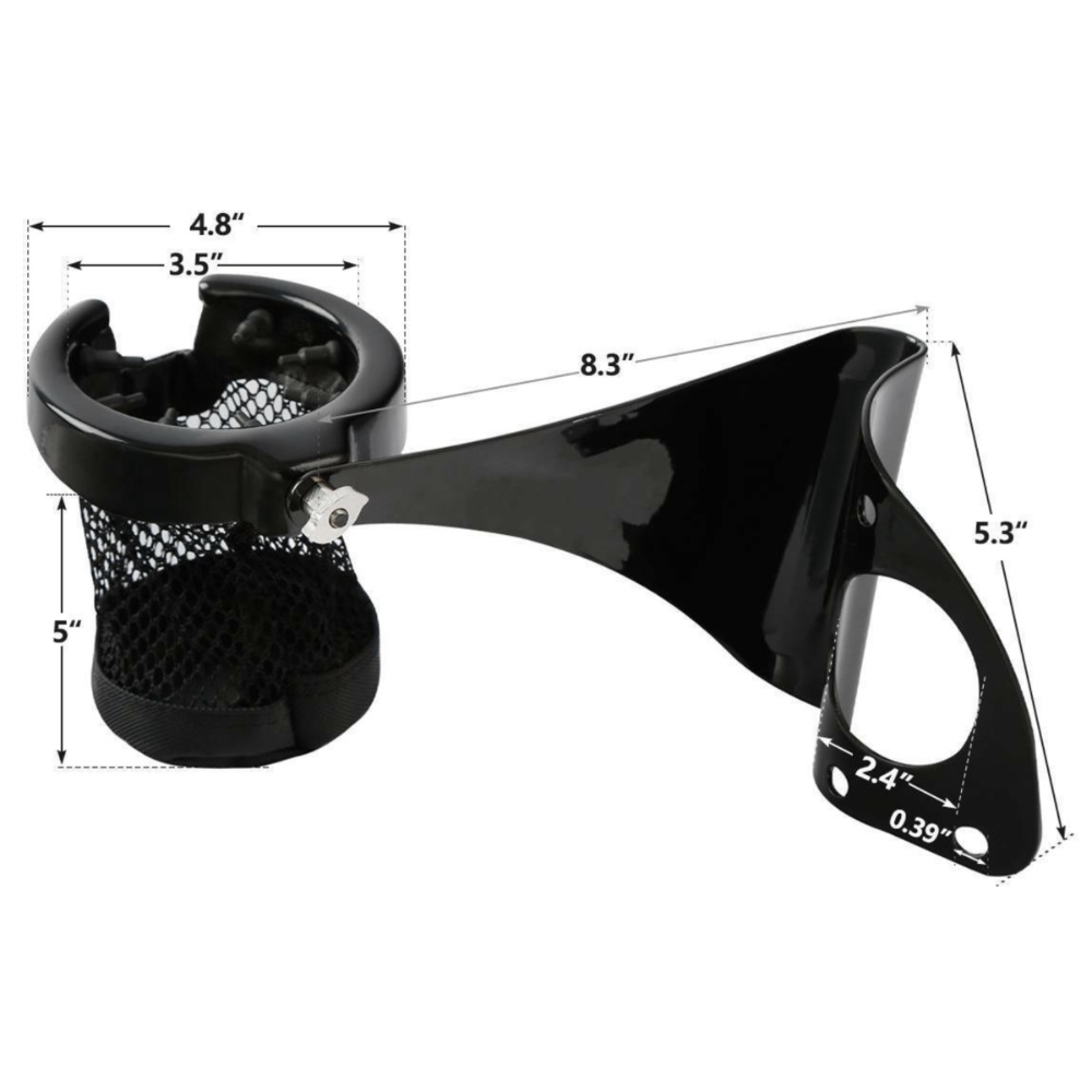 Rear Drink Cup Holder Passenger For 2014-2021 Harley-Davidson FLHT