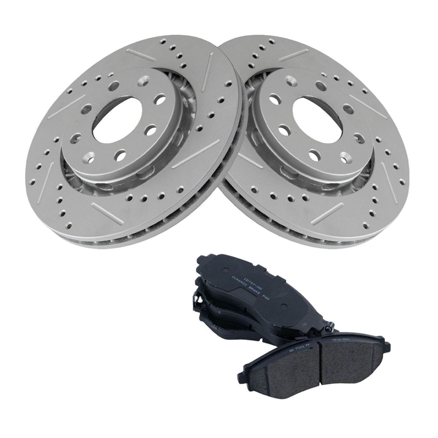 Ceramic Pad & Brake Rotor Front Kit For 04-06 Chevrolet Aveo Hatchback Spark