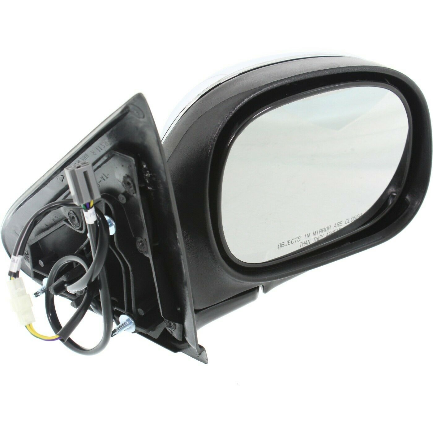 Power Side View Mirror Chrome & Blk Right RH For F150 F250 Heritage Truck