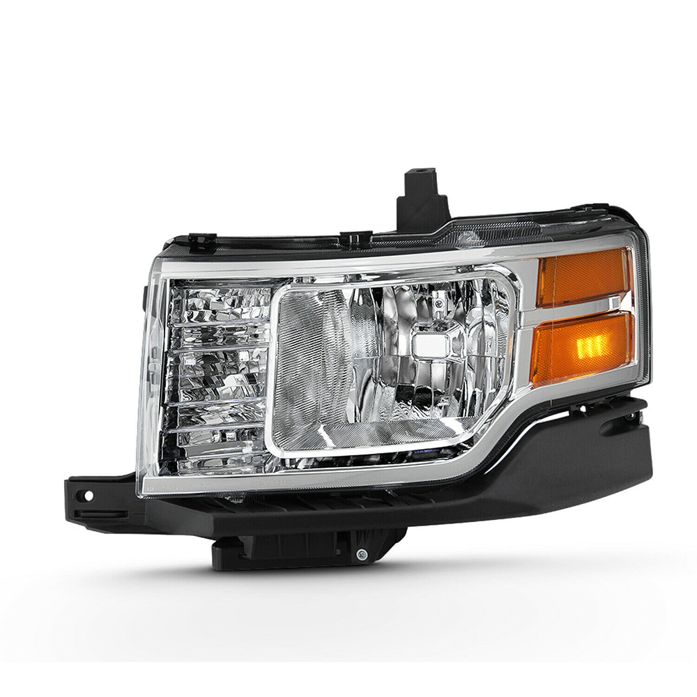 For Ford 09-12 Flex SE SEL [Halogen Type] Chrome Headlight W/ Amber Signal Left