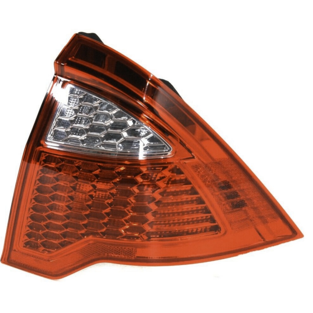 Halogen Tail Light For 2010-2012 Ford Fusion Sedan Right Clear & Red Lens