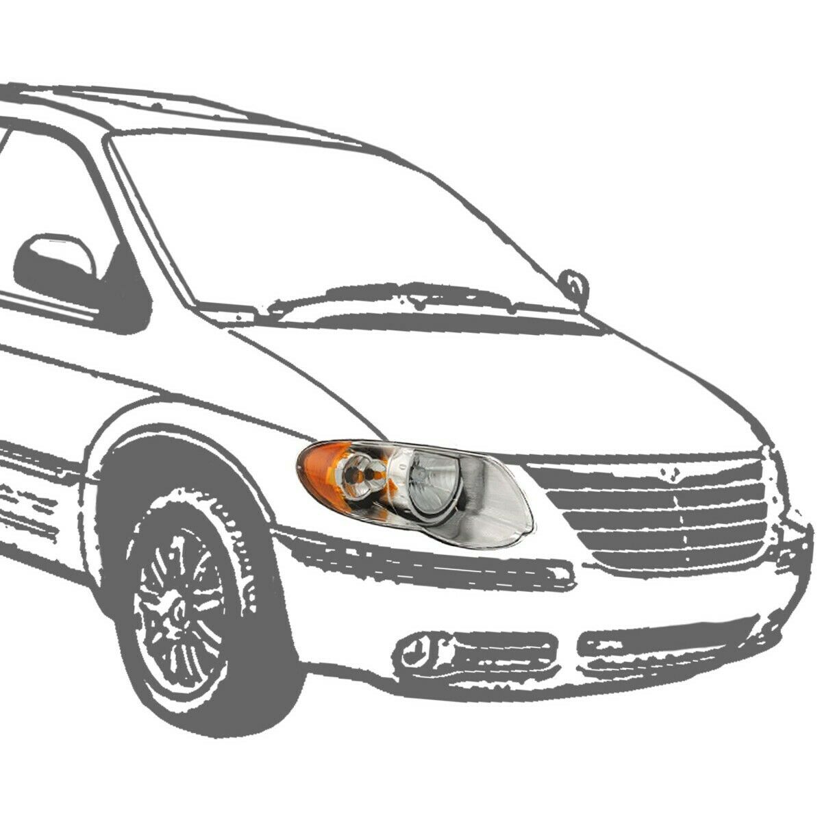Headlight Set LH And RH For 2005-07 Town & Country 119 Inch Wheelbase