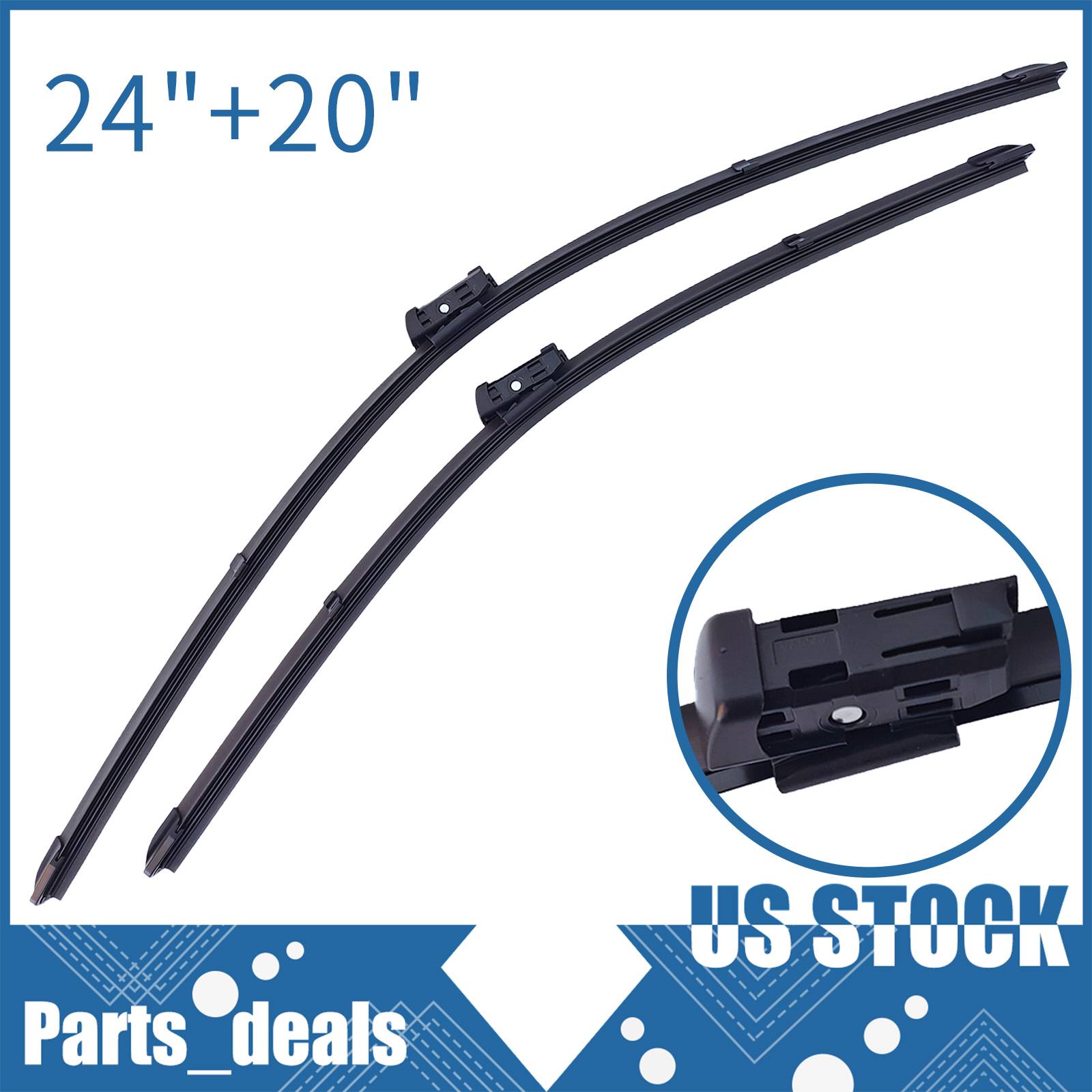 For 11-14 X5 X6 Sport Utility 24" 20" Front Windshield Wiper Blades