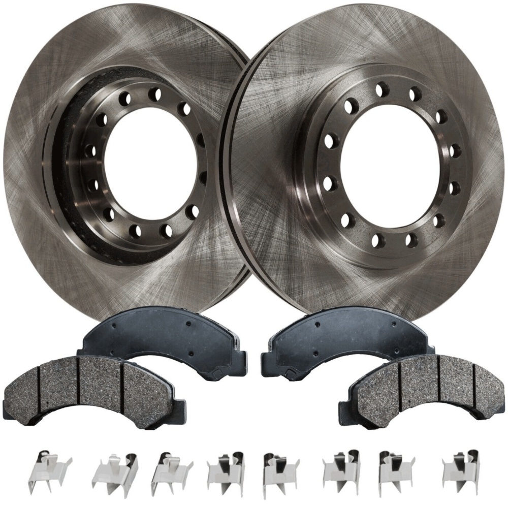 Front Brake Disc Rotors And Pads Kit For Chevy Chevrolet LCF 3500 4500HD GMC NPR