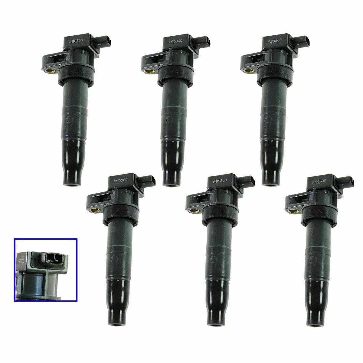 Ignition Coil Set Of 6 For Azera Entourage Genesis Sonata Santa Fe 3.3L 3.5L
