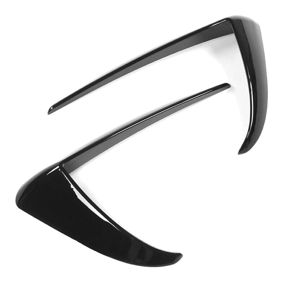 For Tesla 17-23 3 Base Model 3 Fog Light Lamp Trim Cover Gloosy Black ABS-2PCS