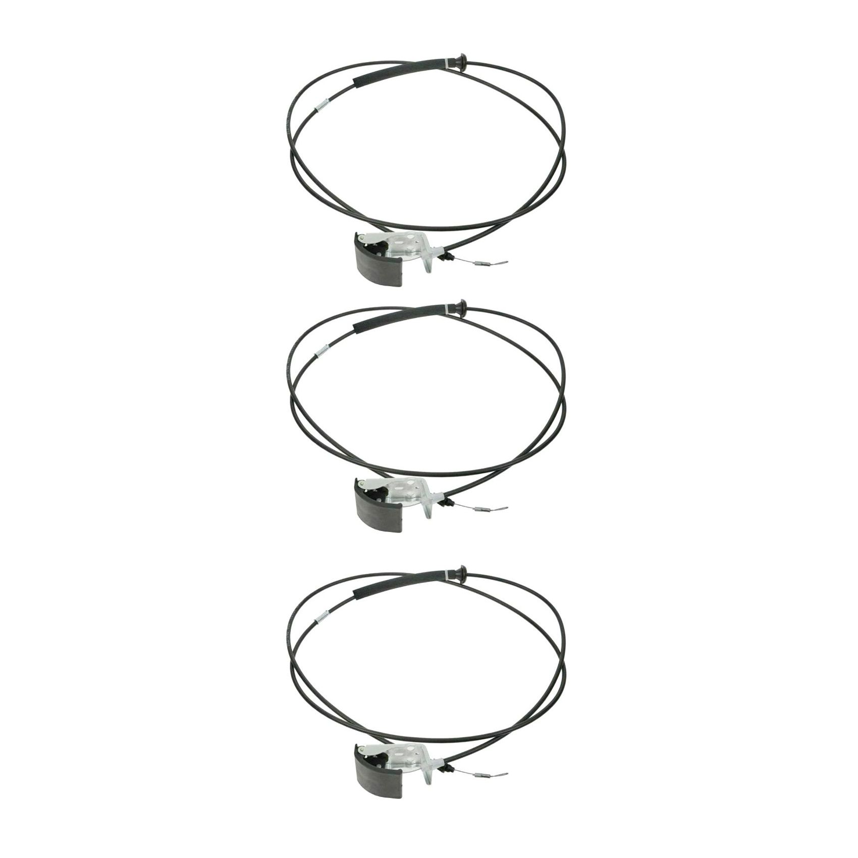 3 Sets Of - Hood Pop Open Release Cable With Pull Handle For Explorer Mountaineer