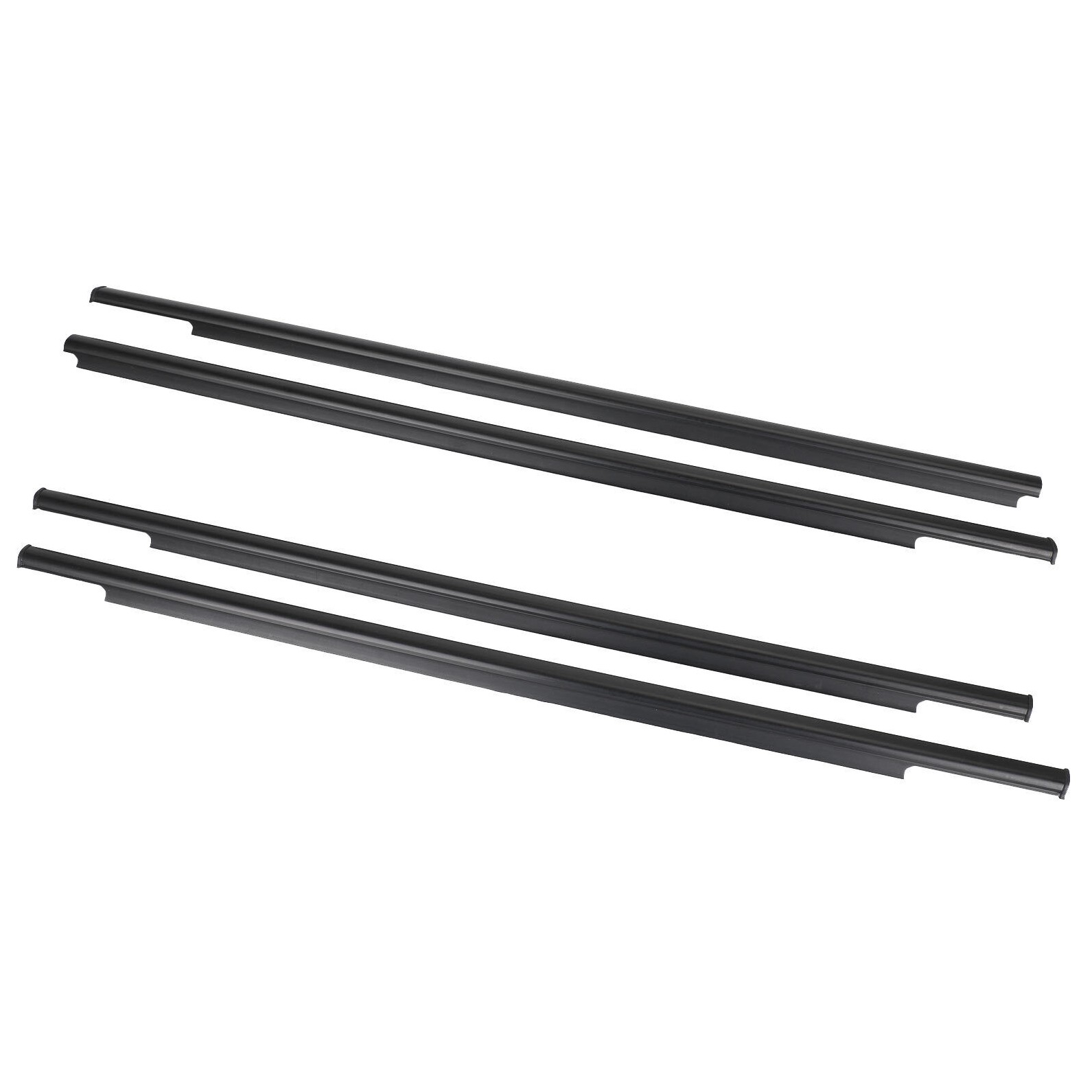 4xCar Outside Window Weatherstrip Seal Belt Moulding For 2006-2012 Outlander UE