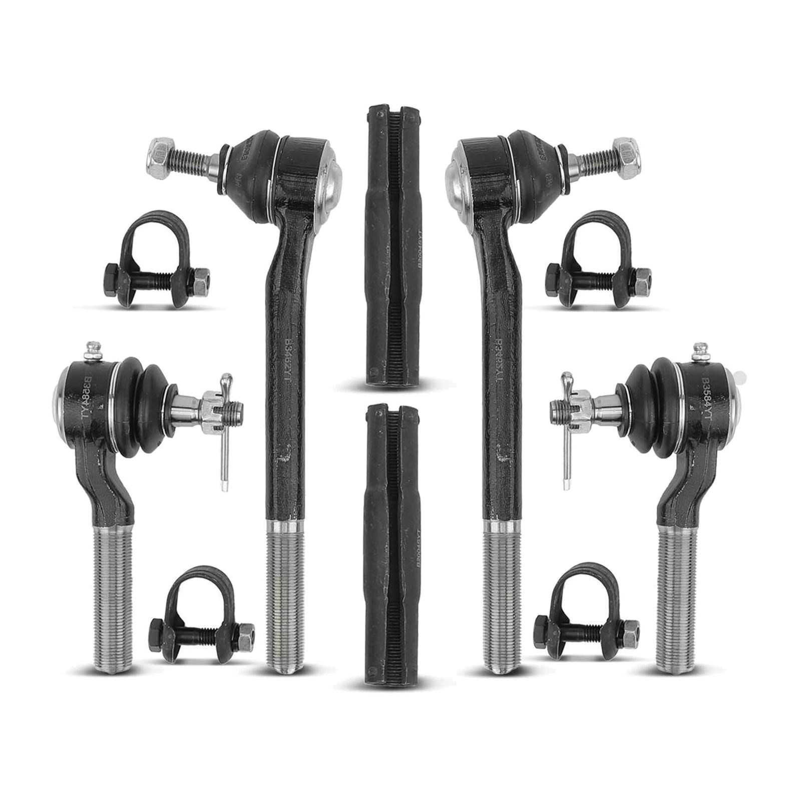6x Front Inner & Outer Tie Rod Ends & Adjusting Sleeves For Chevy Blazer GMC 4WD