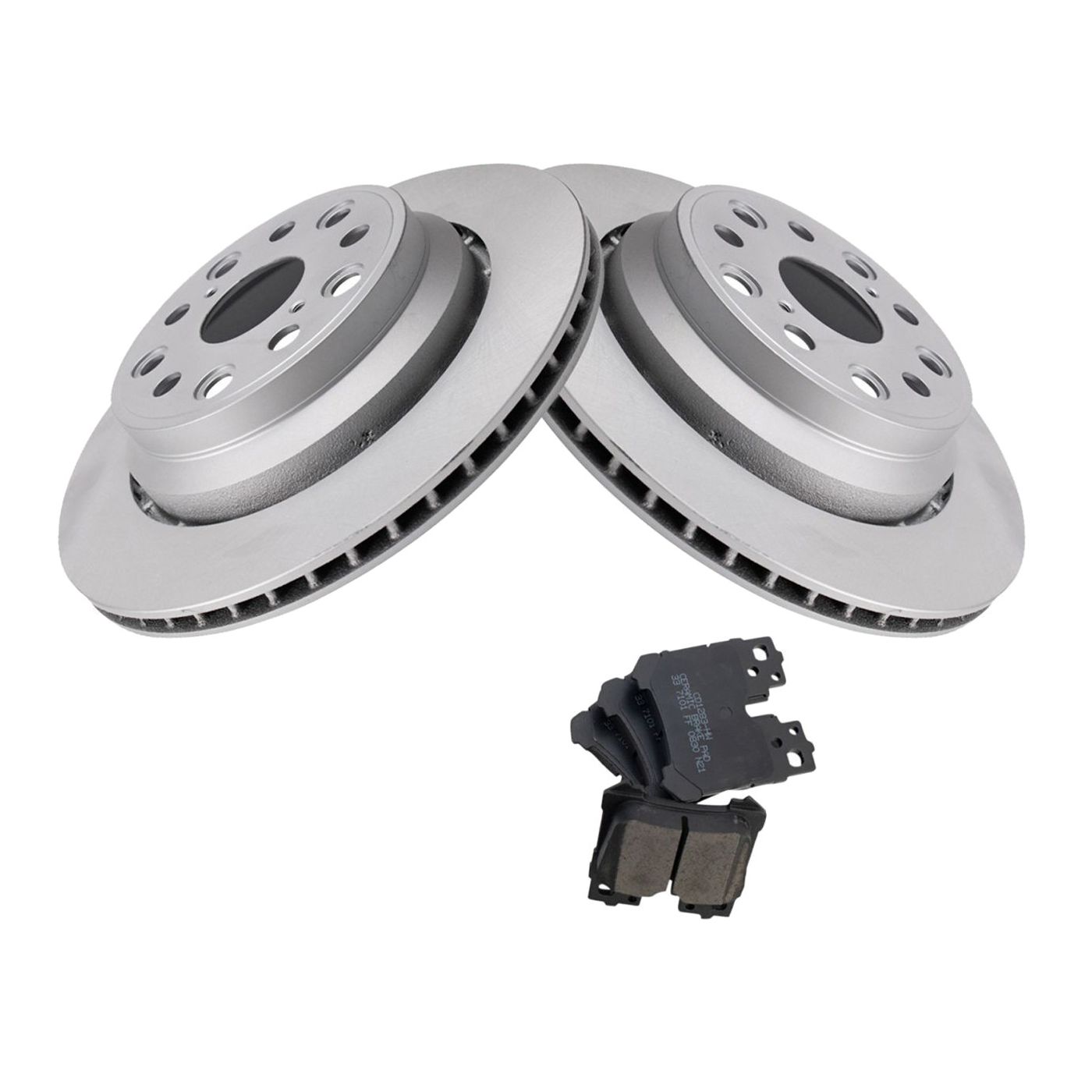 For Lexus 2007-2017 LS460 Base Sedan Rear Ceramic Brake Pads & Rotors Kit