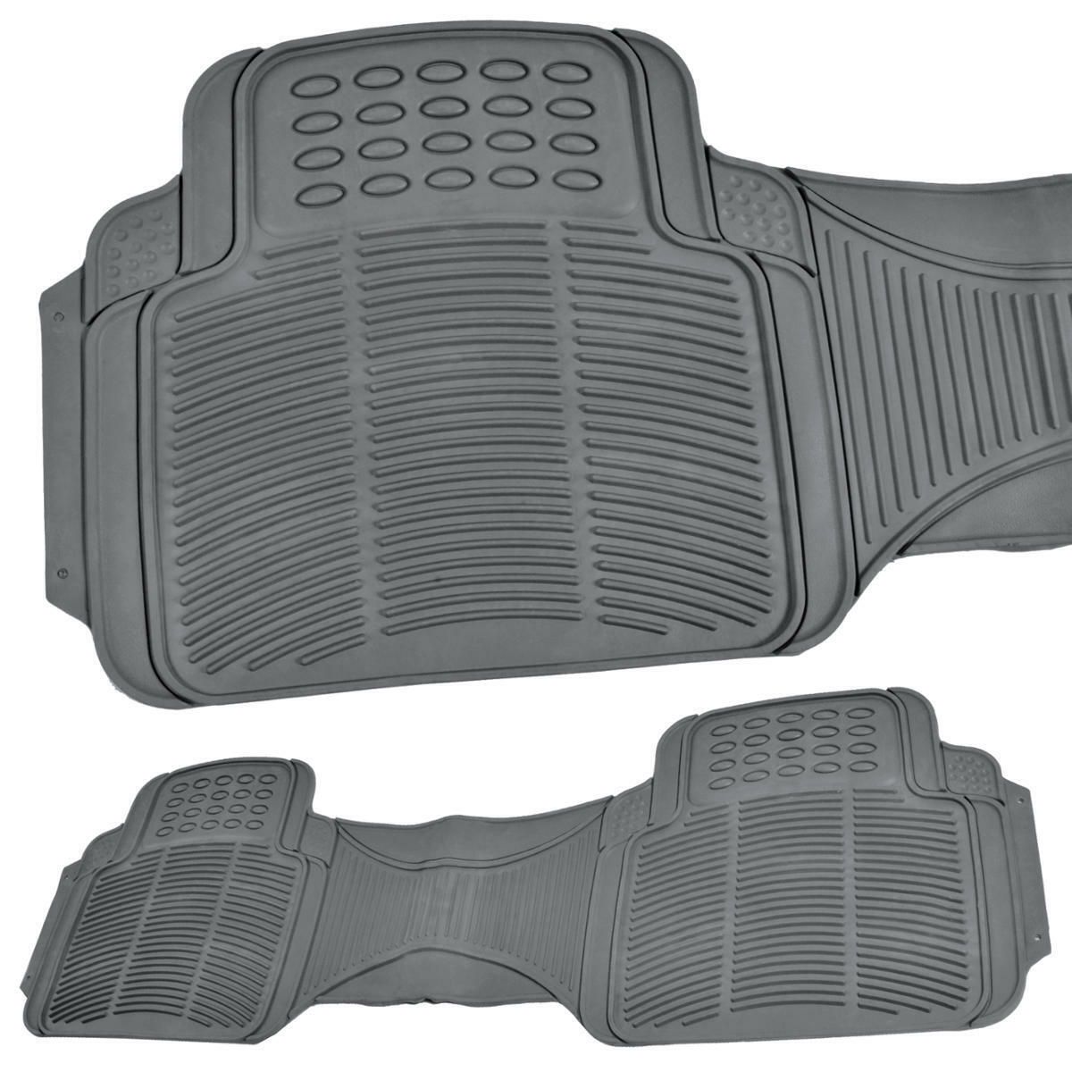 For 00-05 TJ Full 3 Row Car Rubber Floor Mats Gray All Weather W/Trunk Mat Duty