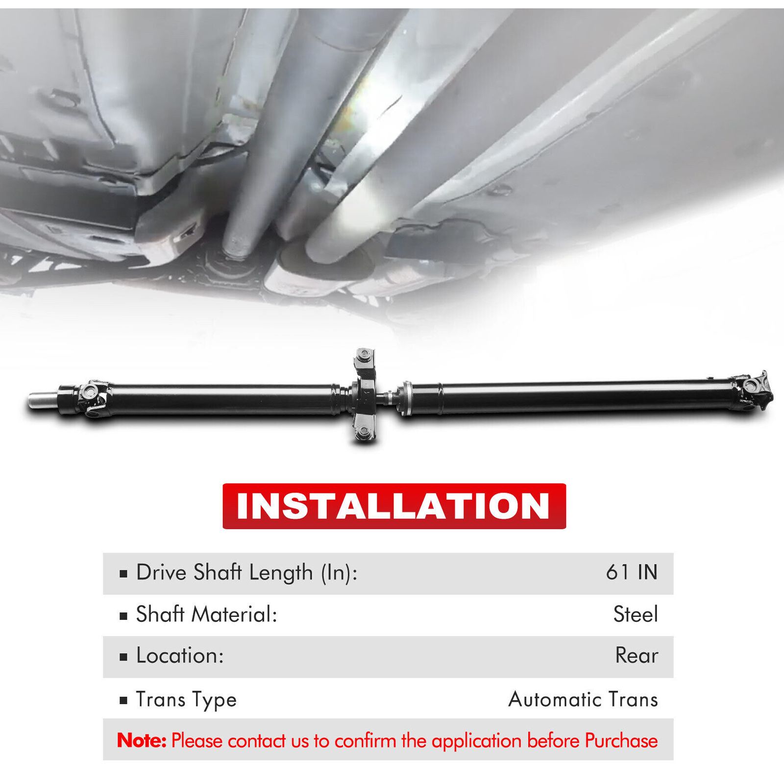 Rear Driveshaft Prop Shaft Assembly For Subaru Forester 2009-2012 2.5L Automatic