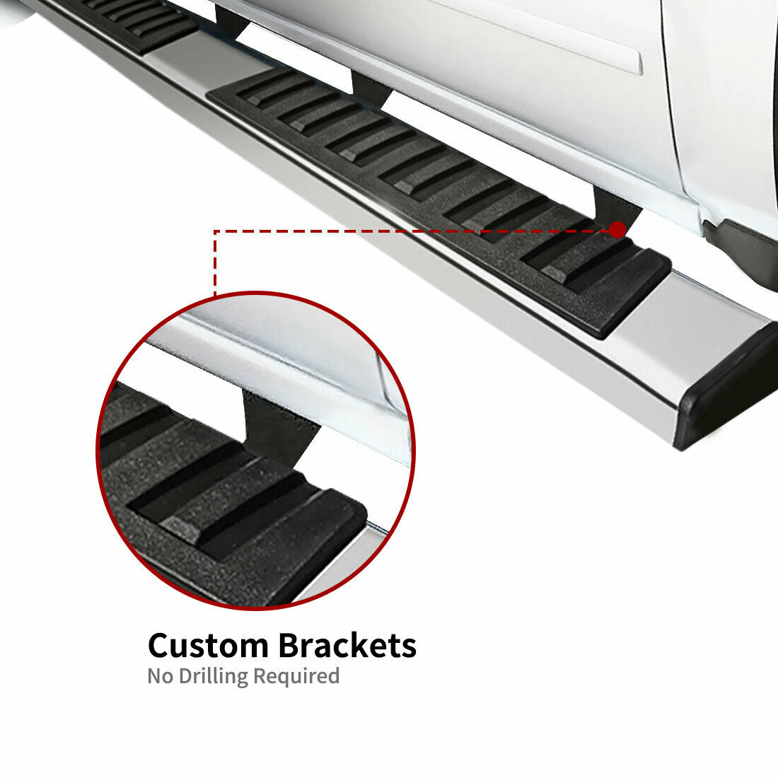 Running Boards For Dodge Ram Quad Cab Steel 6" Nerf Bar Side Step